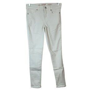 Cat & Jack Ultimate Stretch Skinny Jeans Denim White SZ 12 Adj Zip Snap Pockets